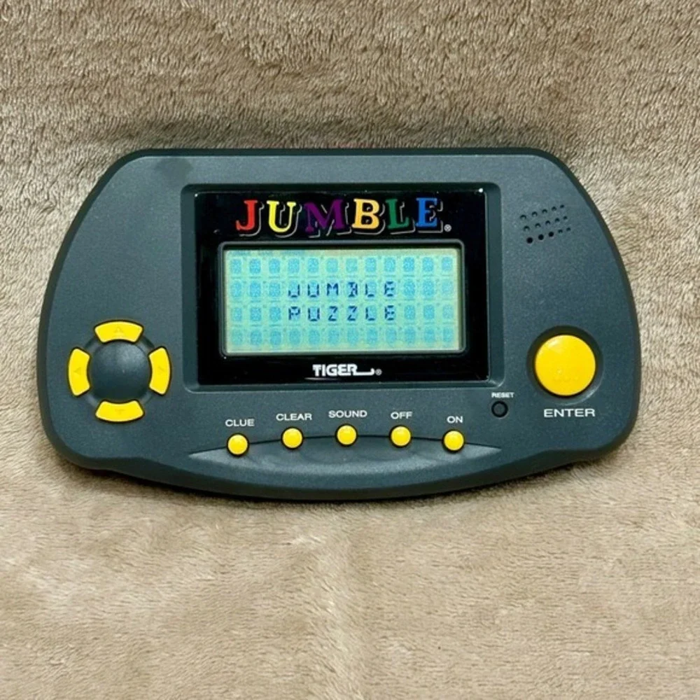 Vintage 1998 Jumble Tiger Handheld Game Electronic Word‎ Game
